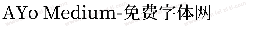 AYo Medium字体转换